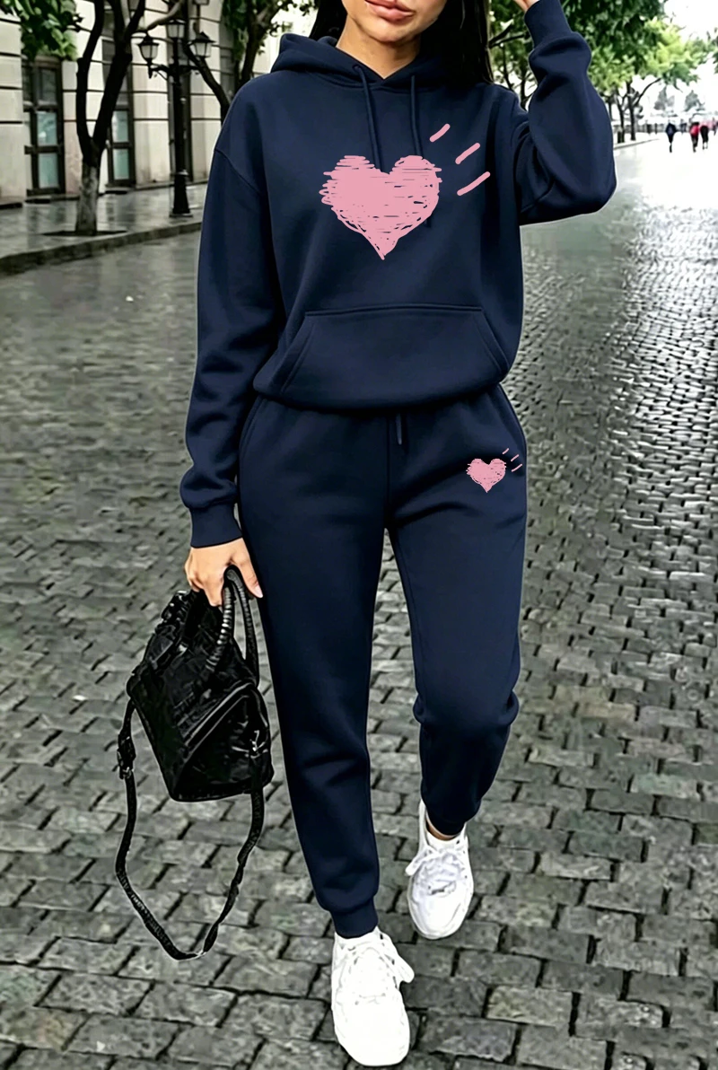 Winter Clothing For Women - 여성용 트레이닝복, 캐주얼한 스트리트 스타일의 스웨트셔츠,